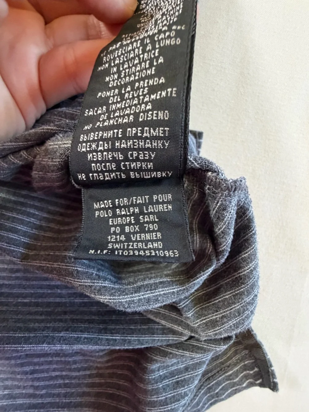 Polo Ralph Lauren RLX Gray Striped Golf‎ Polo Shirt Size Medium - Picture 7 of 8